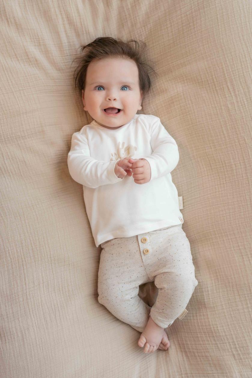 T-shirt Little Dutch lange mouwen baby bunny wit OP=OP