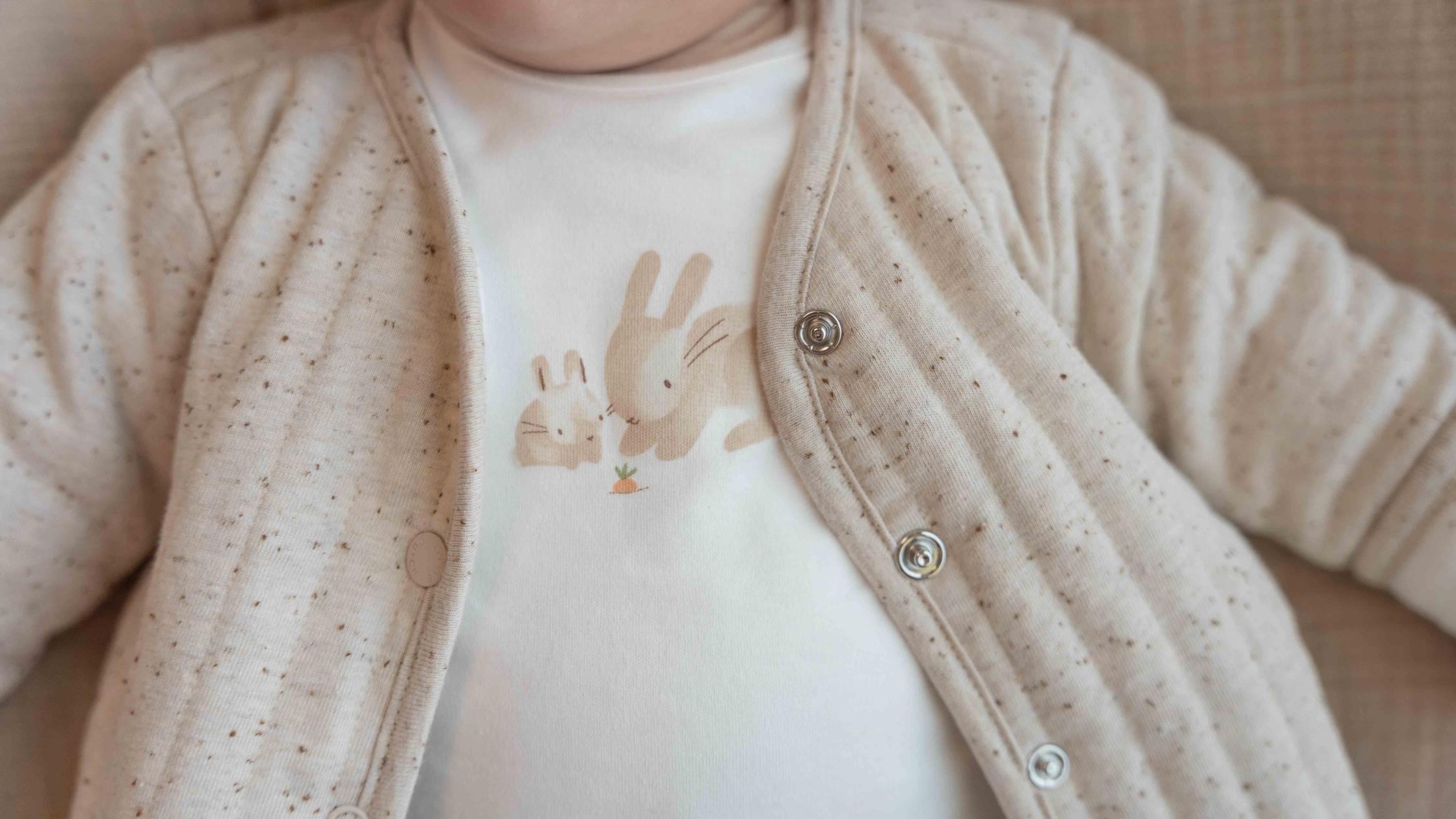 Reversible cardigan Little Dutch baby bunny
