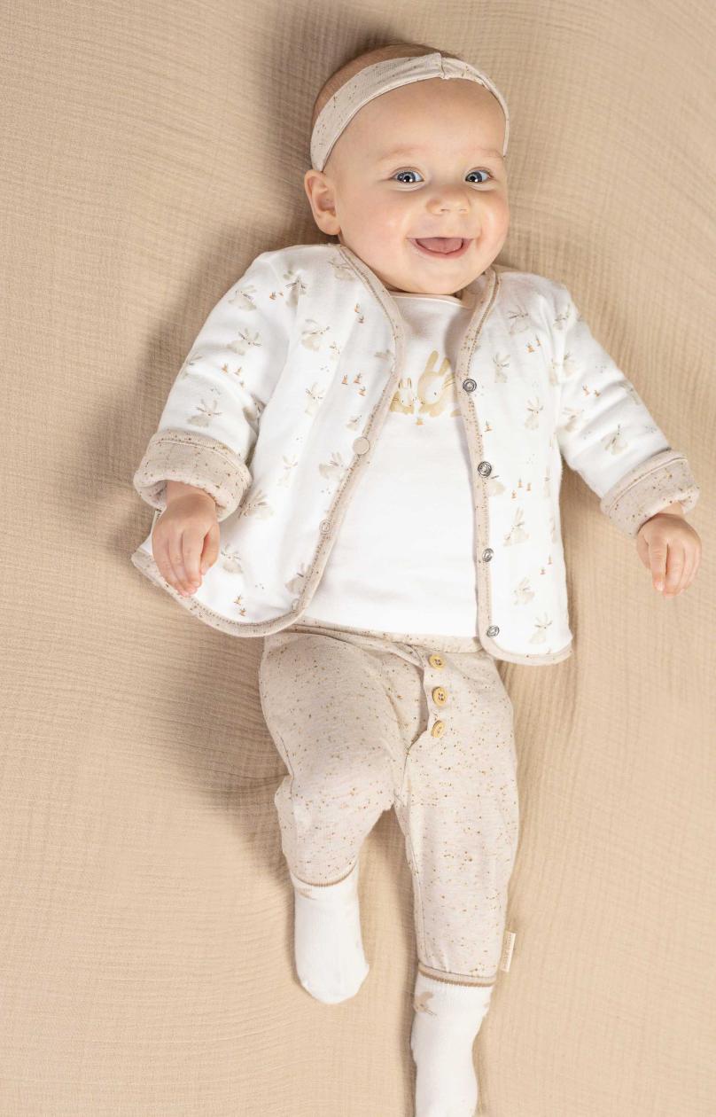 Reversible cardigan Little Dutch baby bunny